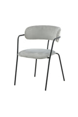 Arrow Esszimmerstuhl - grau/Polyester - Samt - Essstühle - ALVAHOME