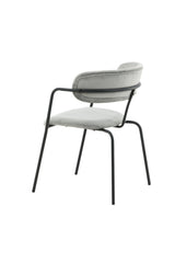 Arrow Esszimmerstuhl - grau/Polyester - Samt - Essstühle - ALVAHOME