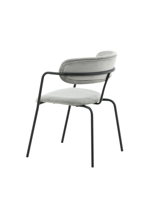 Arrow Esszimmerstuhl - grau/Polyester - Samt - Essstühle - ALVAHOME