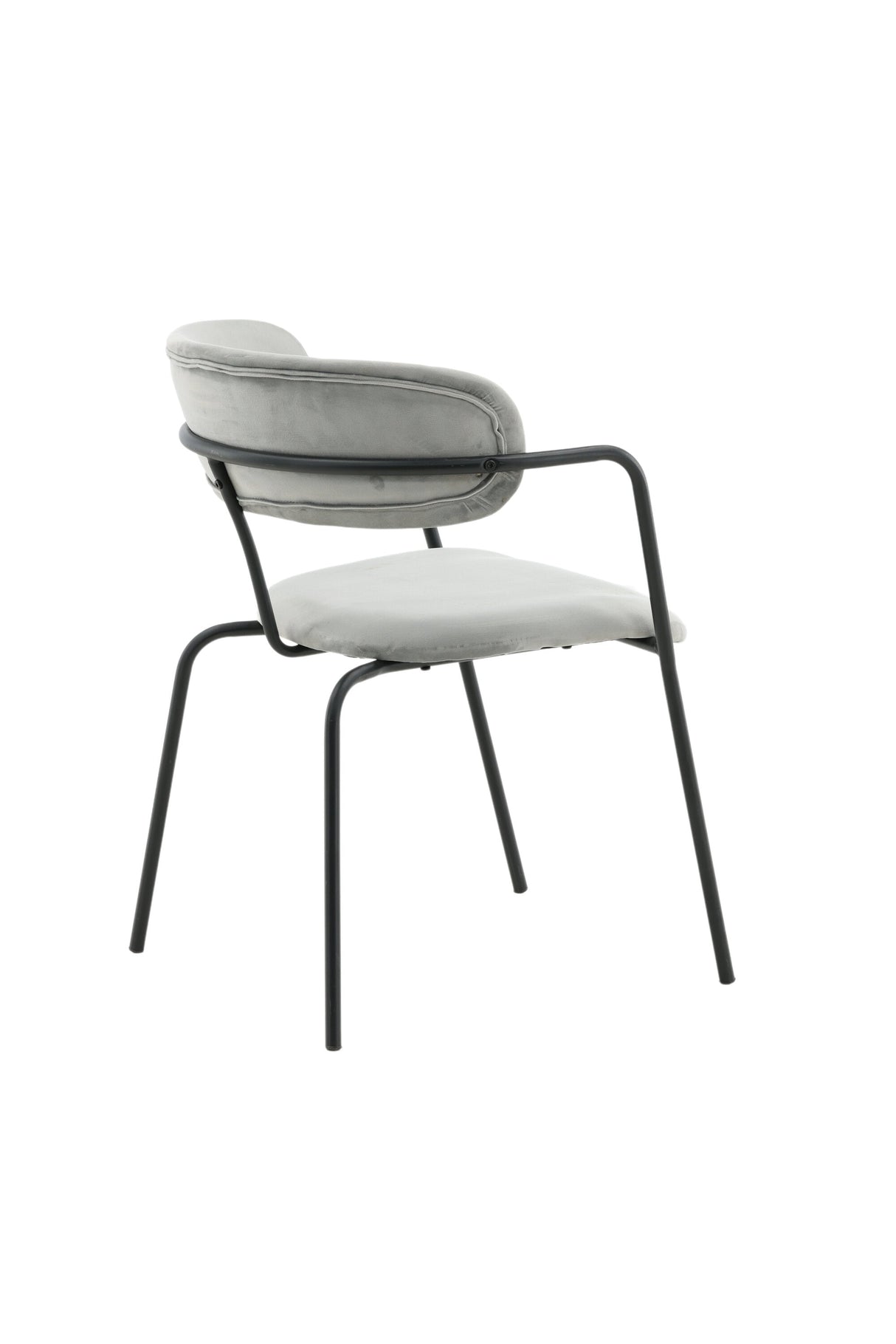 Arrow Esszimmerstuhl - grau/Polyester - Samt - Essstühle - ALVAHOME