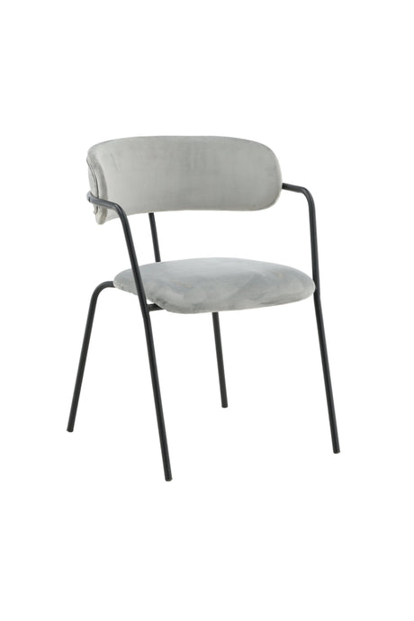 Arrow Esszimmerstuhl - grau/Polyester - Samt - Essstühle - ALVAHOME