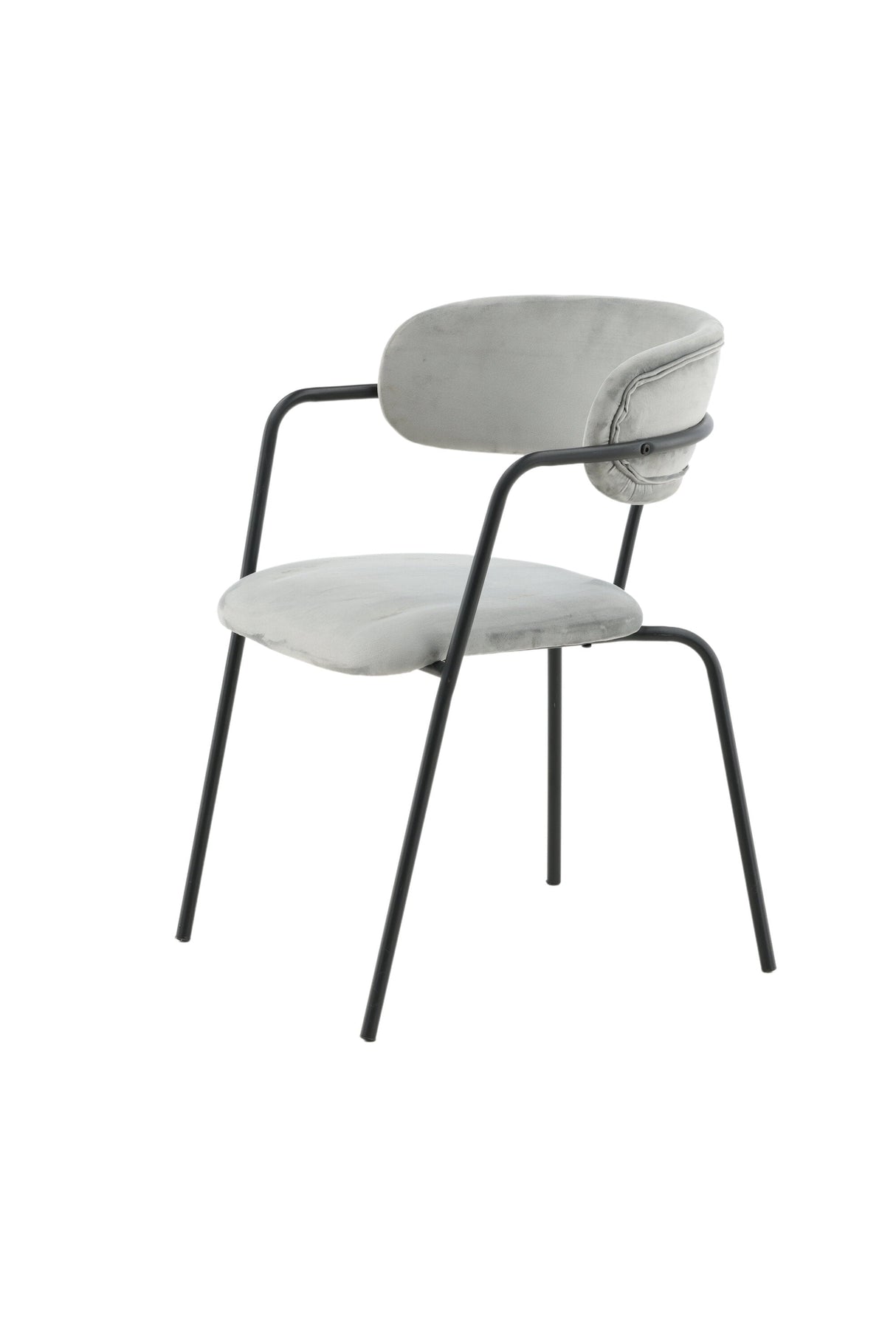 Arrow Esszimmerstuhl - grau/Polyester - Samt - Essstühle - ALVAHOME