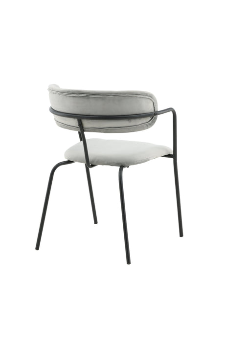 Arrow Esszimmerstuhl - grau/Polyester - Samt - Essstühle - ALVAHOME