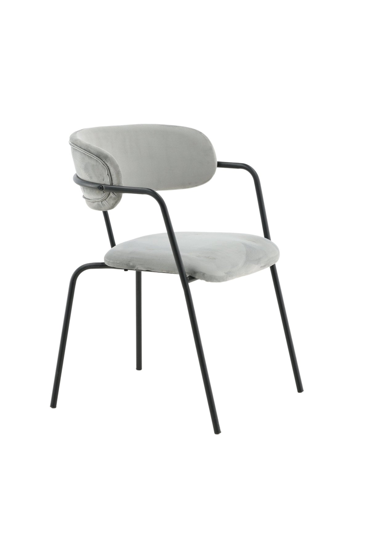 Arrow Esszimmerstuhl - grau/Polyester - Samt - Essstühle - ALVAHOME