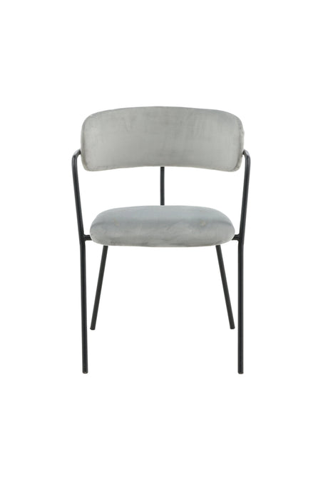 Arrow Esszimmerstuhl - grau/Polyester - Samt - Essstühle - ALVAHOME