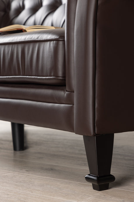 Ätran 3 - Sitzer Sofa - braun/PU - 3 - Sitzer Sofas - ALVAHOME