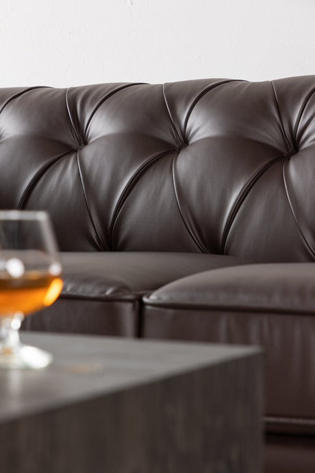 Ätran 3 - Sitzer Sofa - braun/PU - 3 - Sitzer Sofas - ALVAHOME