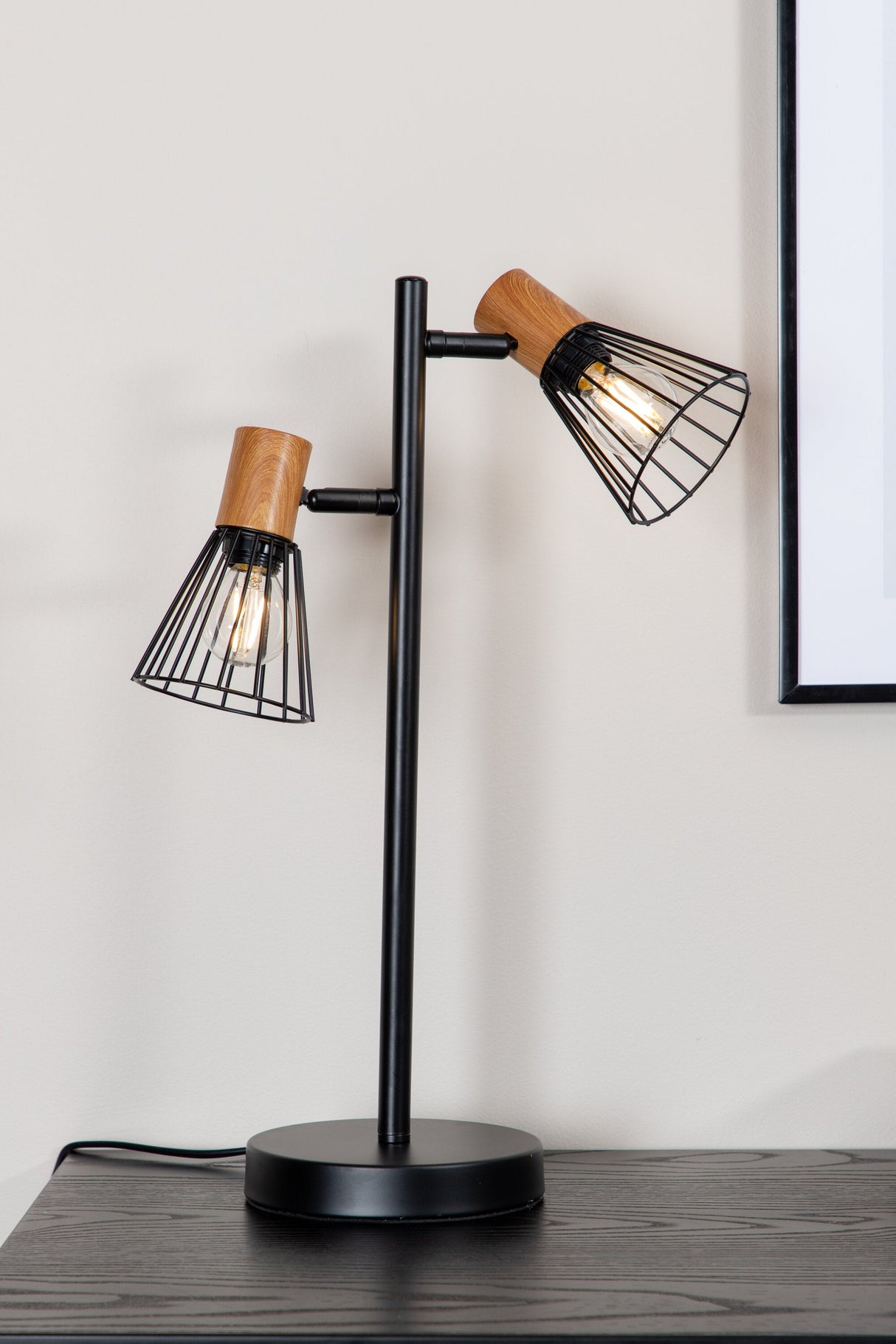 Atticus Tischlampe - schwarz/Stahl - Tischlampen - ALVAHOME