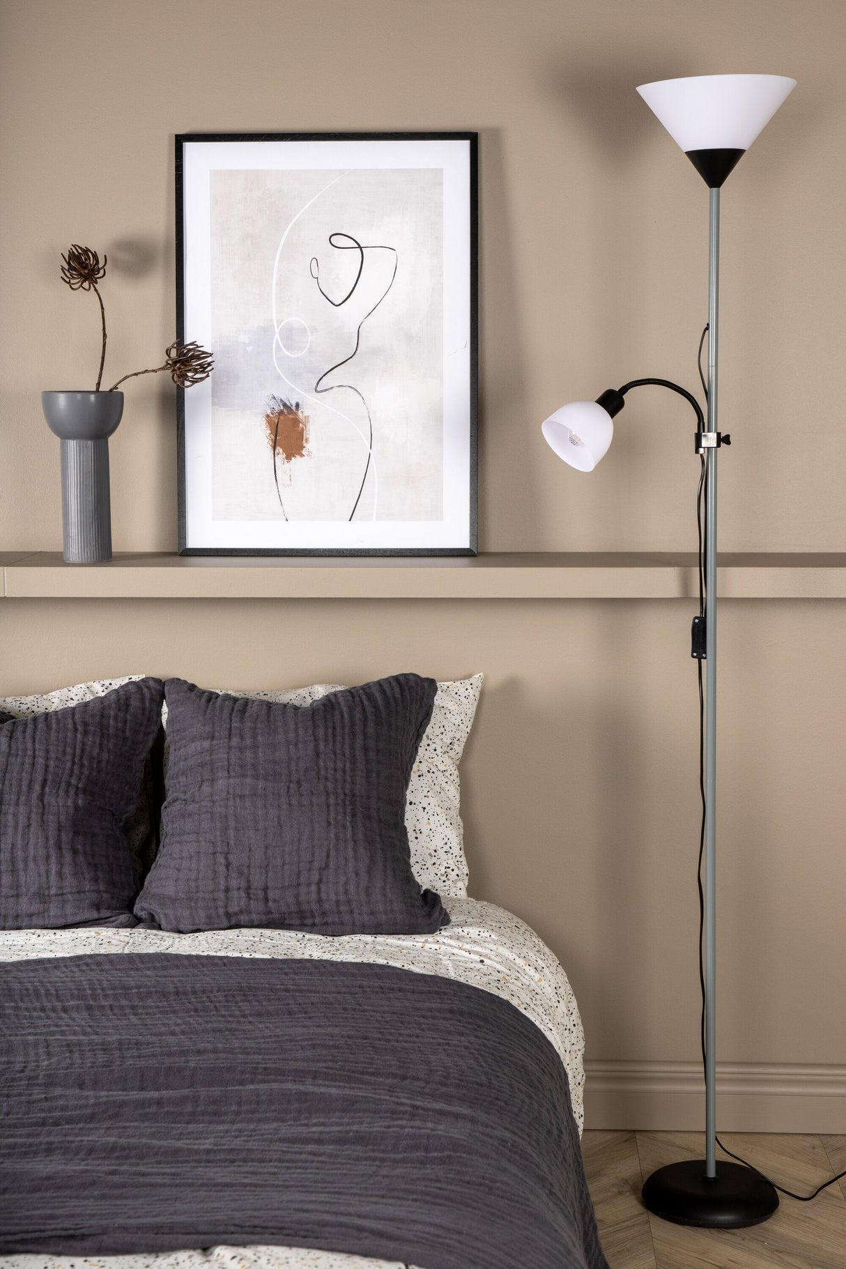 Bagasi Stehlampe - hellgrau/Stahl - Stehlampen - ALVAHOME