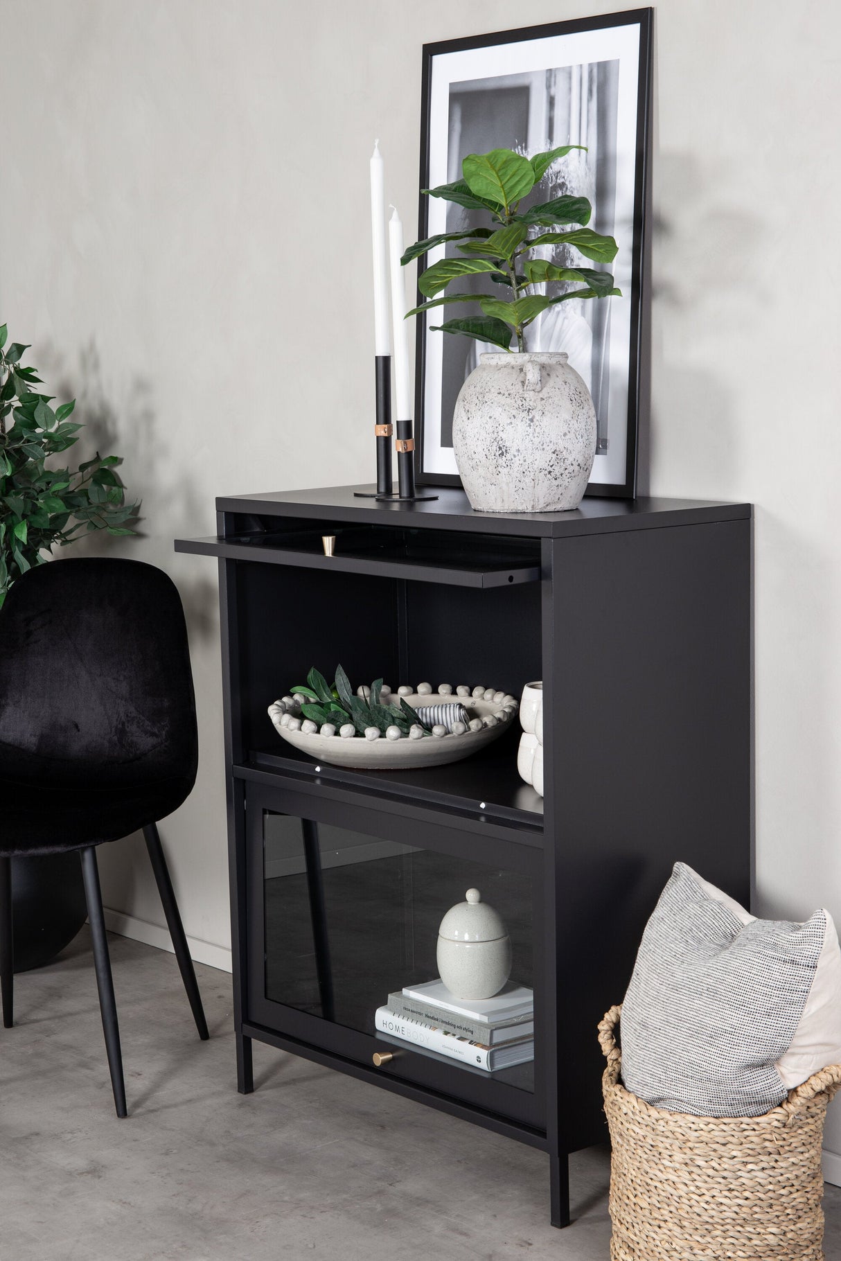 Bakal Schrank - schwarz/Stahl - Schränke - ALVAHOME