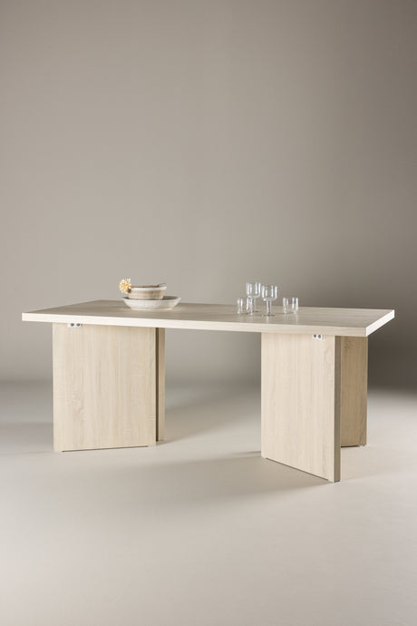 Bassholmen rechteckiger Esstisch - white - wash/MDF - Rechteckige Esstische - ALVAHOME