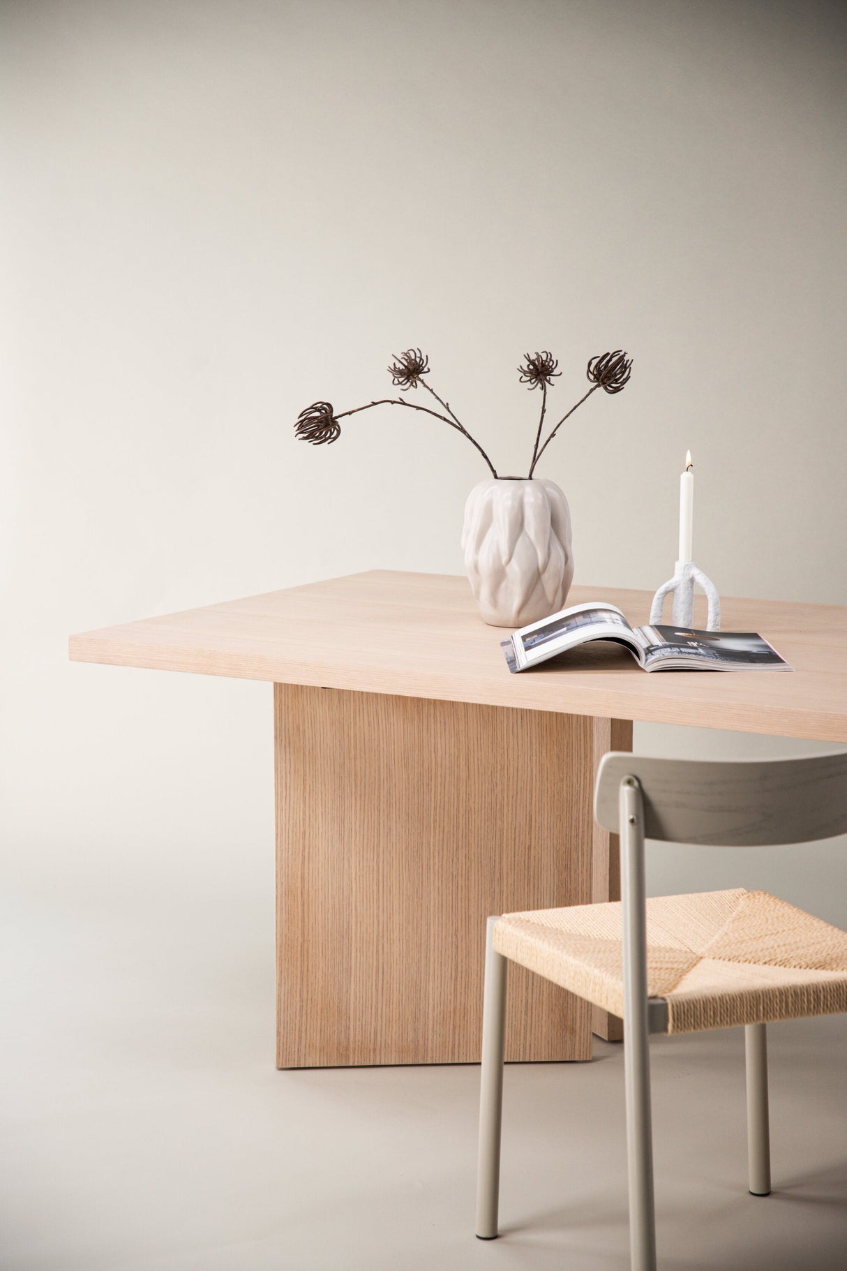 Bassholmen rechteckiger Esstisch - white - wash/MDF - Rechteckige Esstische - ALVAHOME