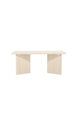 Bassholmen rechteckiger Esstisch - white - wash/MDF - Rechteckige Esstische - ALVAHOME