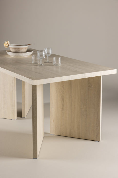 Bassholmen rechteckiger Esstisch - white - wash/MDF - Rechteckige Esstische - ALVAHOME