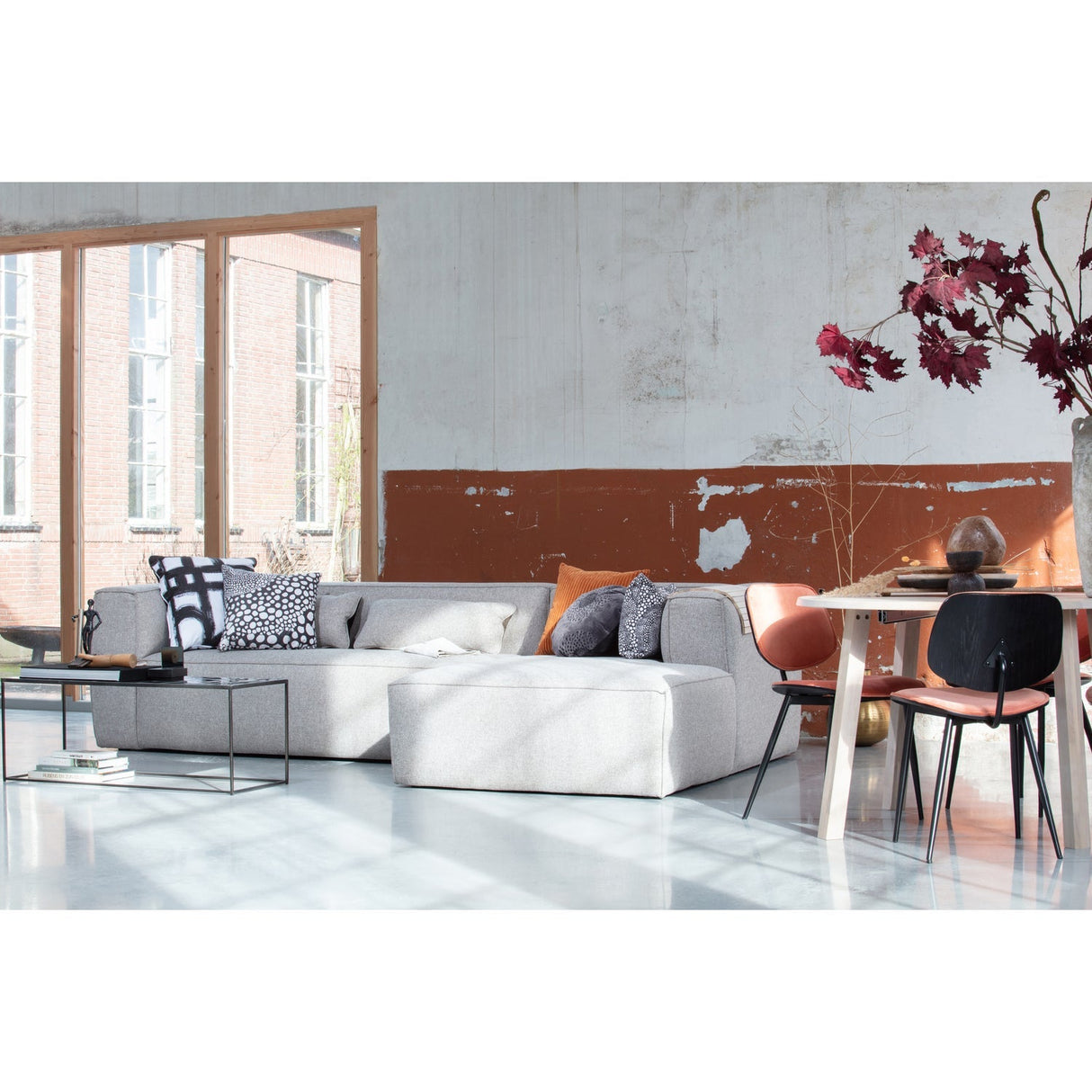 Bean Ecksofa - grau & braun - Ecksofas - ALVAHOME