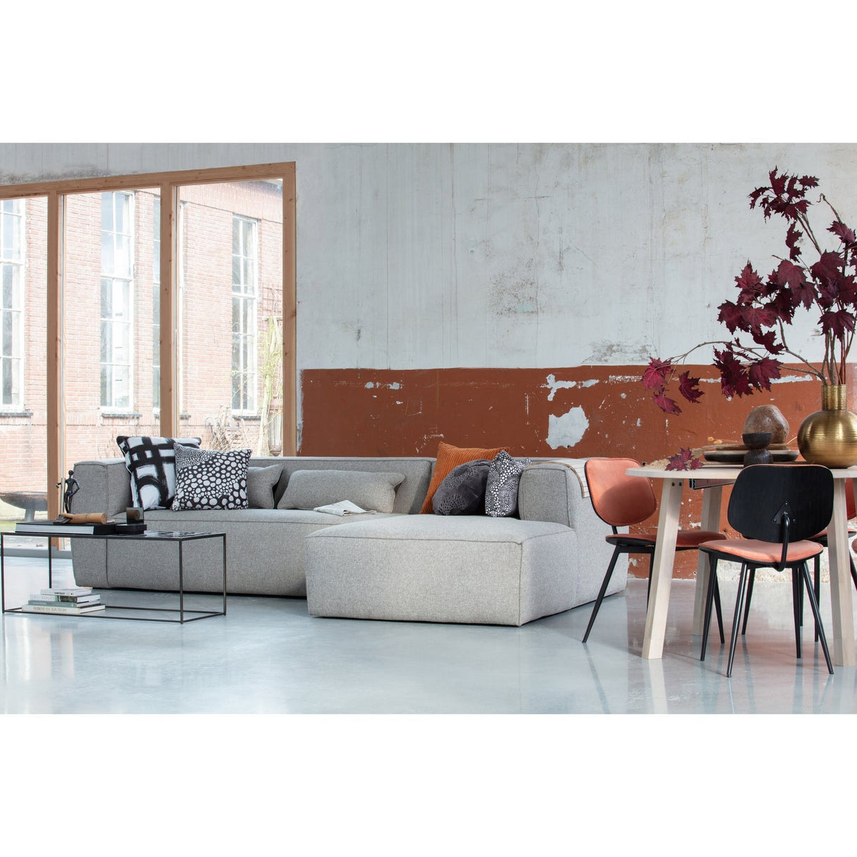 Bean Ecksofa - grau & braun - Ecksofas - ALVAHOME