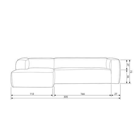 Bean Ecksofa - grau & braun - Ecksofas - ALVAHOME