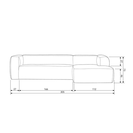 Bean Ecksofa - grau & braun - Ecksofas - ALVAHOME
