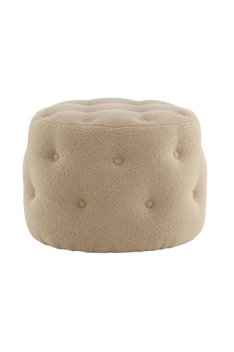 Benjamin Pouf - beige/Polyester - Teddy - Ottomane / Poufs - ALVAHOME
