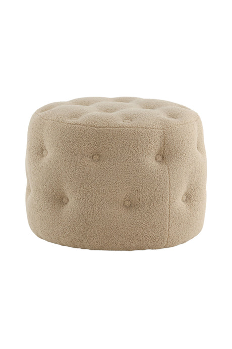 Benjamin Pouf - beige/Polyester - Teddy - Ottomane / Poufs - ALVAHOME