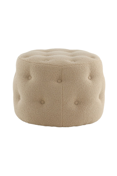 Benjamin Pouf - beige/Polyester - Teddy - Ottomane / Poufs - ALVAHOME