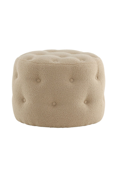 Benjamin Pouf - beige/Polyester - Teddy - Ottomane / Poufs - ALVAHOME