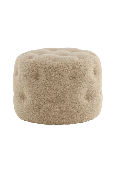 Benjamin Pouf - beige/Polyester - Teddy - Ottomane / Poufs - ALVAHOME
