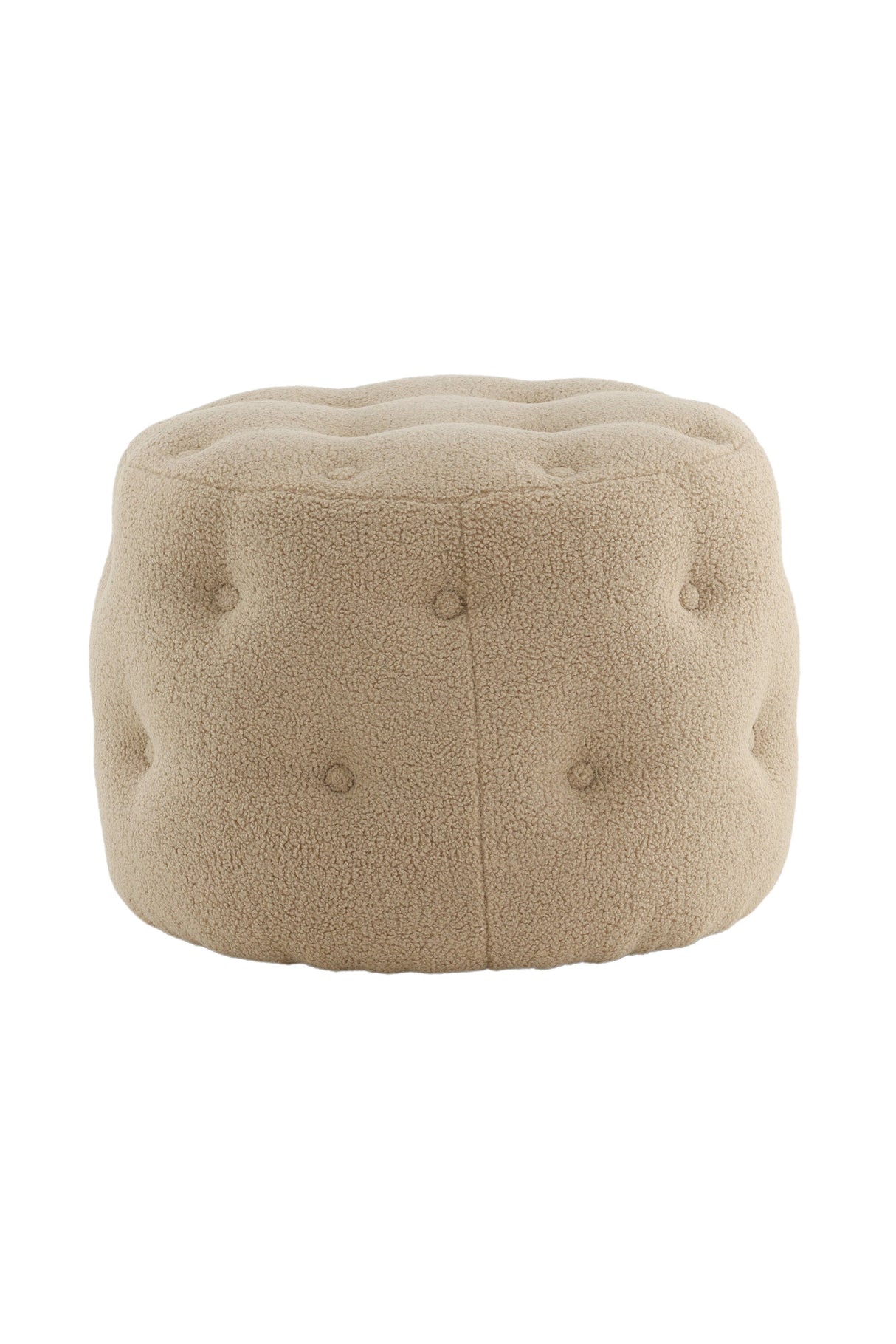 Benjamin Pouf - beige/Polyester - Teddy - Ottomane / Poufs - ALVAHOME