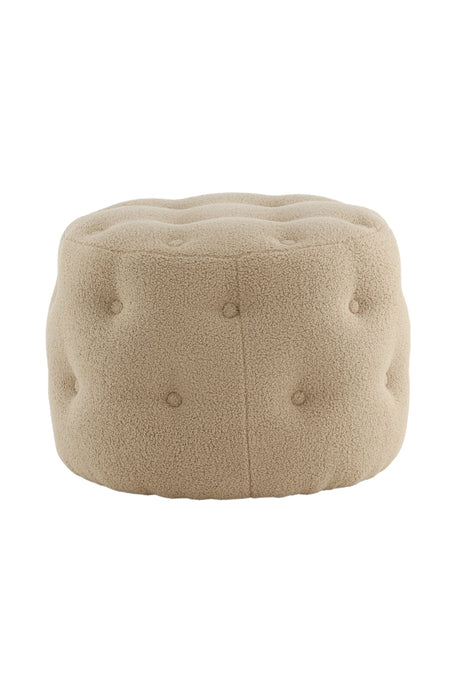 Benjamin Pouf - beige/Polyester - Teddy - Ottomane / Poufs - ALVAHOME