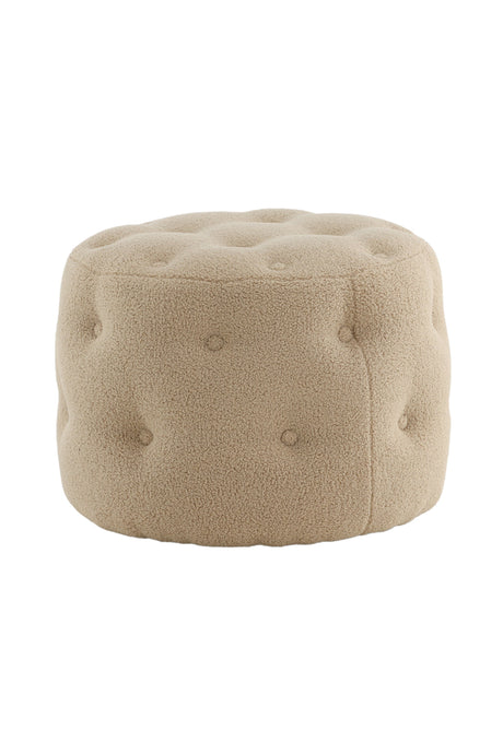 Benjamin Pouf - beige/Polyester - Teddy - Ottomane / Poufs - ALVAHOME