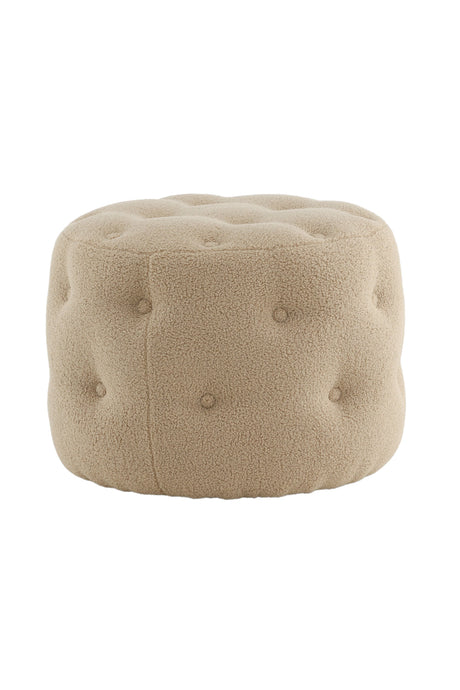 Benjamin Pouf - beige/Polyester - Teddy - Ottomane / Poufs - ALVAHOME