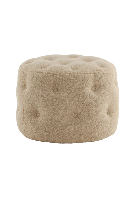 Benjamin Pouf - beige/Polyester - Teddy - Ottomane / Poufs - ALVAHOME