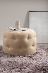 Benjamin Pouf - beige/Polyester - Teddy - Ottomane / Poufs - ALVAHOME
