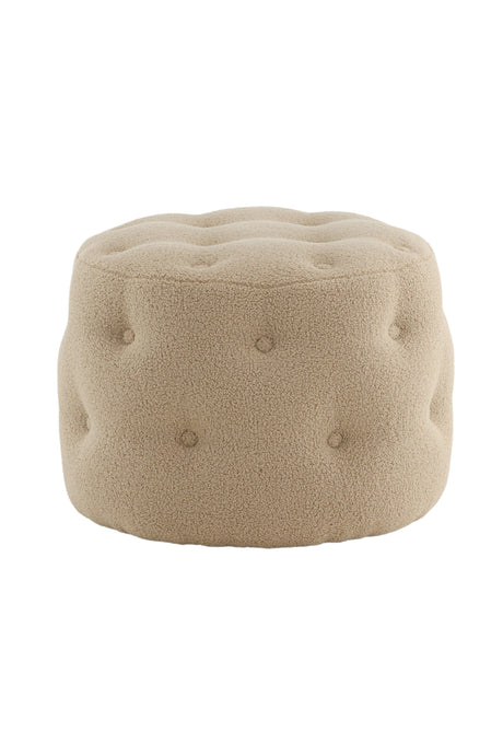 Benjamin Pouf - beige/Polyester - Teddy - Ottomane / Poufs - ALVAHOME