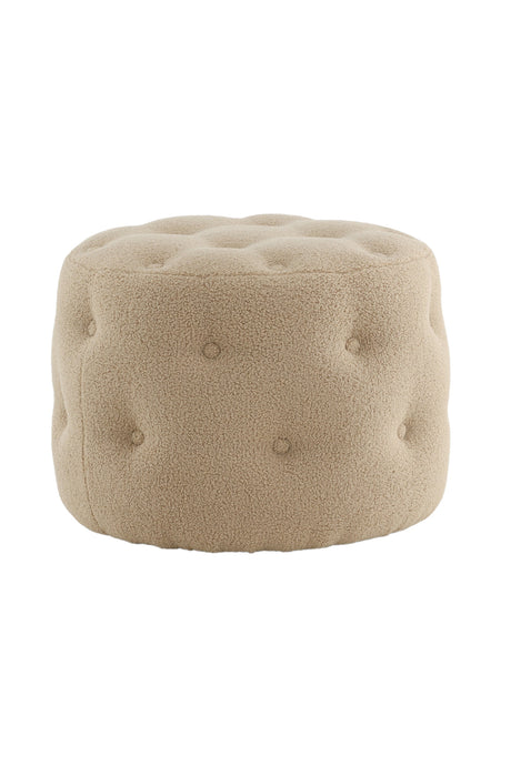 Benjamin Pouf - beige/Polyester - Teddy - Ottomane / Poufs - ALVAHOME