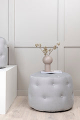 Benjamin Pouf - grau/Polyester - Kord - Ottomane / Poufs - ALVAHOME