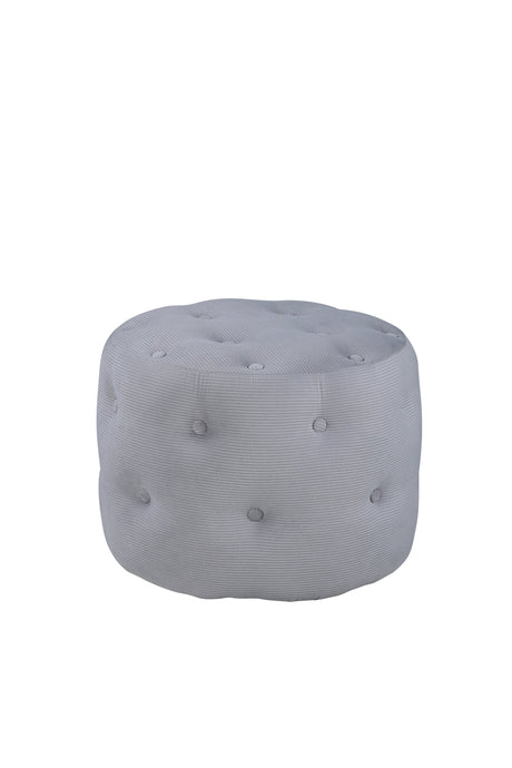Benjamin Pouf - grau/Polyester - Kord - Ottomane / Poufs - ALVAHOME