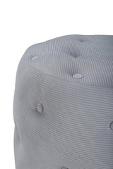 Benjamin Pouf - grau/Polyester - Kord - Ottomane / Poufs - ALVAHOME