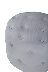 Benjamin Pouf - grau/Polyester - Kord - Ottomane / Poufs - ALVAHOME