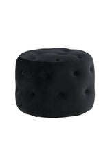 Benjamin Pouf - schwarz/Polyester - Samt - Ottomane / Poufs - ALVAHOME