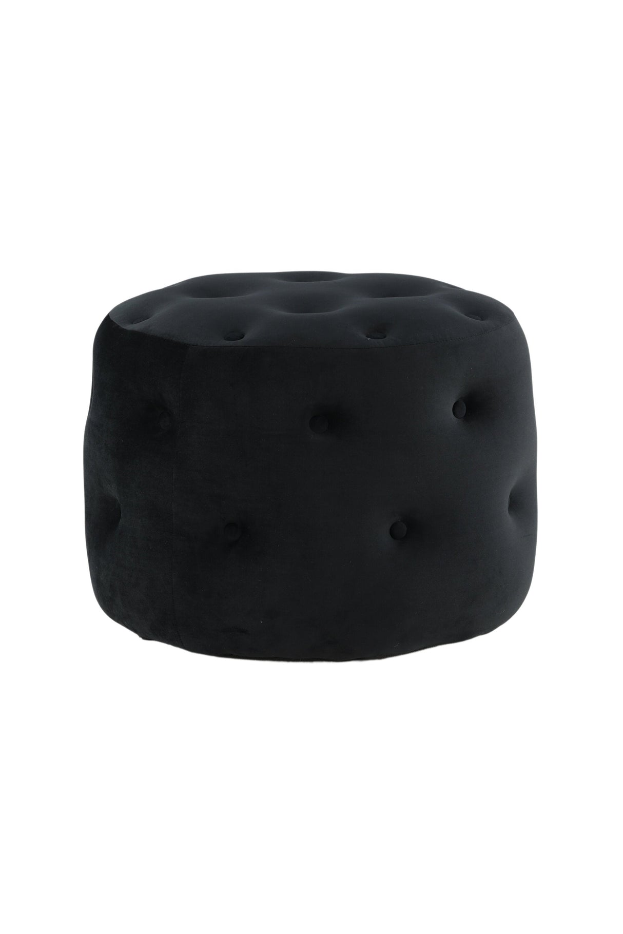 Benjamin Pouf - schwarz/Polyester - Samt - Ottomane / Poufs - ALVAHOME