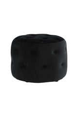 Benjamin Pouf - schwarz/Polyester - Samt - Ottomane / Poufs - ALVAHOME