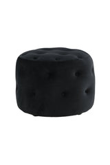 Benjamin Pouf - schwarz/Polyester - Samt - Ottomane / Poufs - ALVAHOME