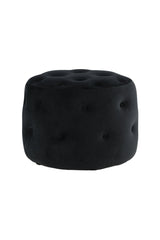 Benjamin Pouf - schwarz/Polyester - Samt - Ottomane / Poufs - ALVAHOME