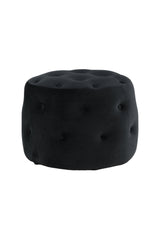 Benjamin Pouf - schwarz/Polyester - Samt - Ottomane / Poufs - ALVAHOME