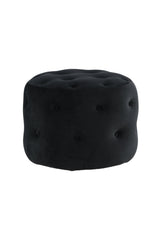 Benjamin Pouf - schwarz/Polyester - Samt - Ottomane / Poufs - ALVAHOME