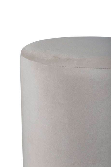 Benji Pouf - beige/Polyester - Samt - Ottomane / Poufs - ALVAHOME