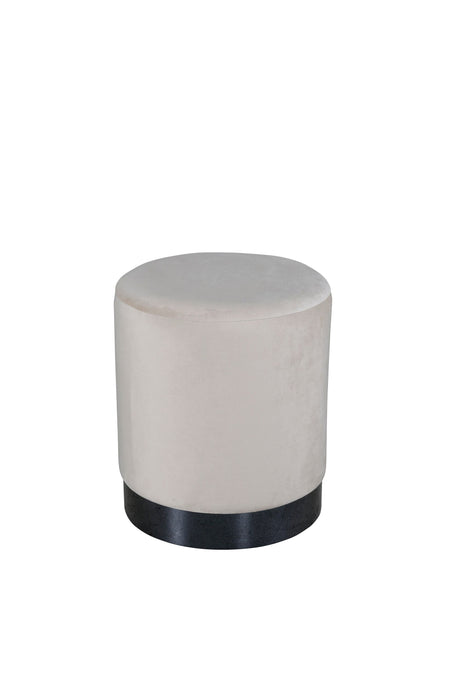 Benji Pouf - beige/Polyester - Samt - Ottomane / Poufs - ALVAHOME