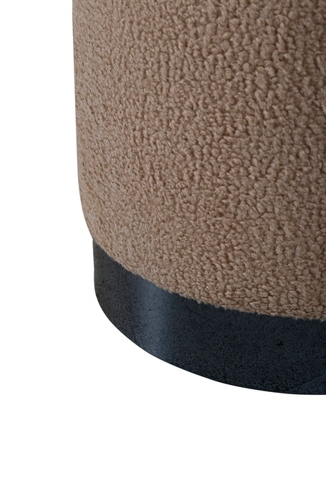 Benji Pouf - beige/Polyester - Teddy - Ottomane / Poufs - ALVAHOME