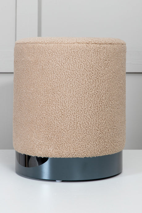 Benji Pouf - beige/Polyester - Teddy - Ottomane / Poufs - ALVAHOME